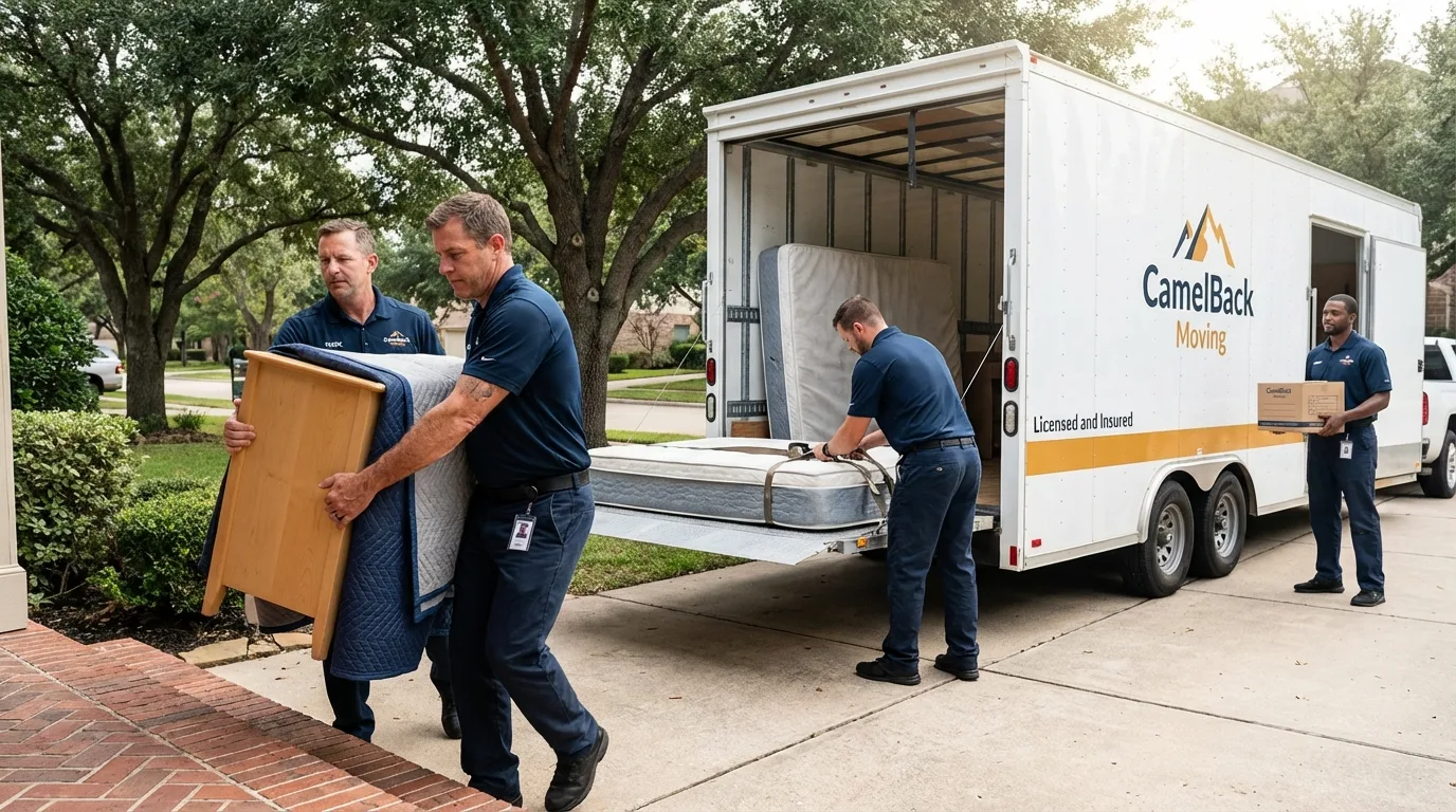 Crew loading residential truck for cross-state move from Grand Bay, AL