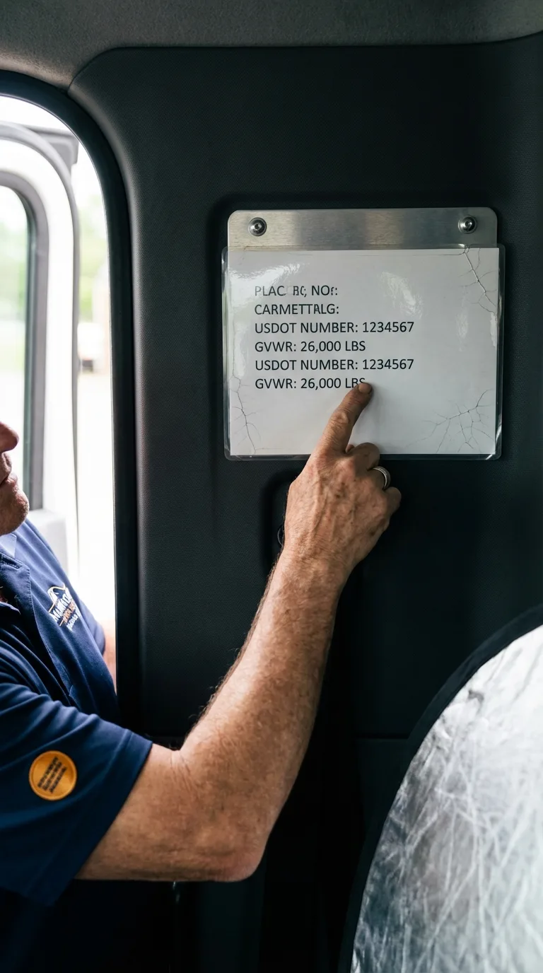 USDOT licensing placard verification in Grand Bay